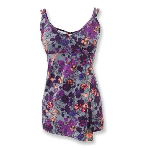 REI Tops - REI CO-OP Sariska Tunic Print Bra Top Tank Purple Women's 4 Athleisure Lagenlook
